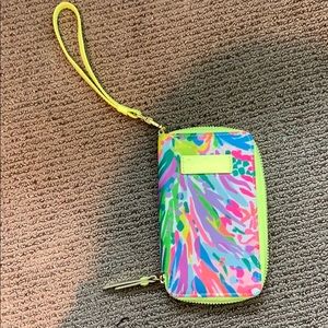 lilly pulitzer colorful neon wallet